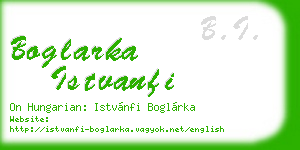 boglarka istvanfi business card